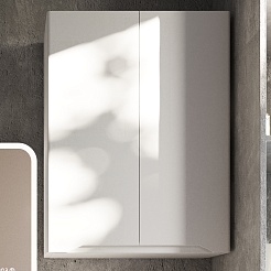 Style Line Шкаф навесной Марелла мини 60 Люкс Plus антискрейтч белый матовый – фотография-2